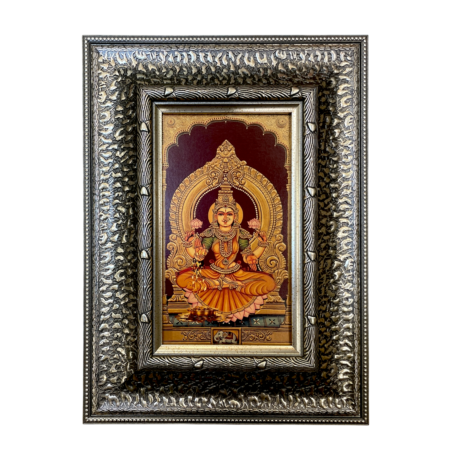 Lakshmi Silver Moulded Wall Art Frame – Contemporary Spiritual Decor