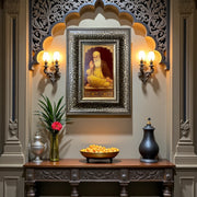 Silver Moulded Guru Nanak Wall Art Frame – Contemporary Spiritual Decor