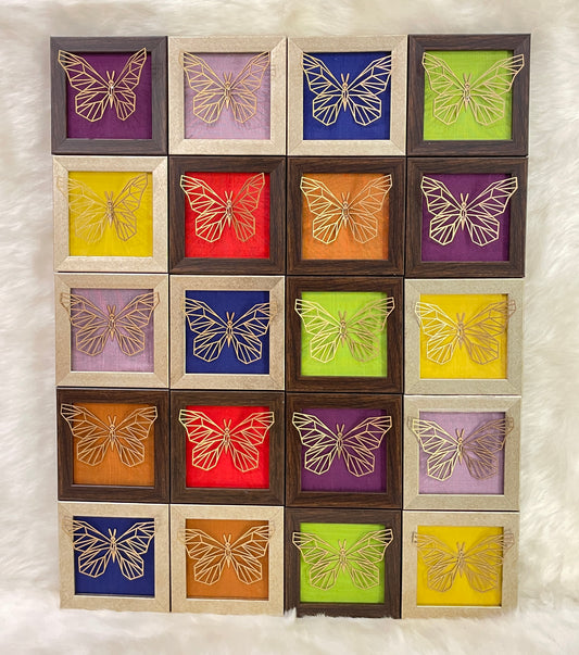 Colours OF The Rainbow: Titanium Butterfly Wall Decor