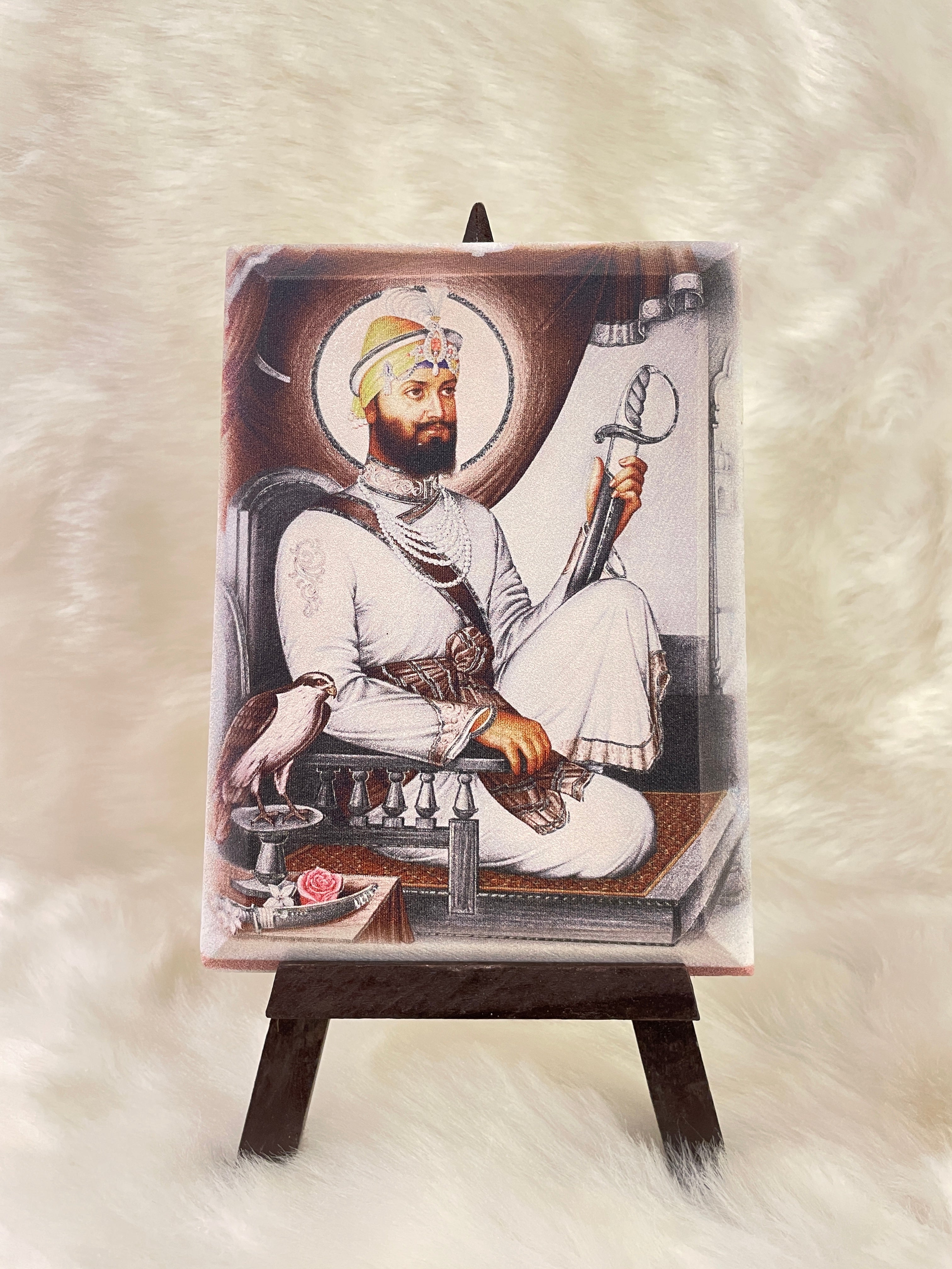 Guru Gobindsingh ji on Sandstone with wooden stand