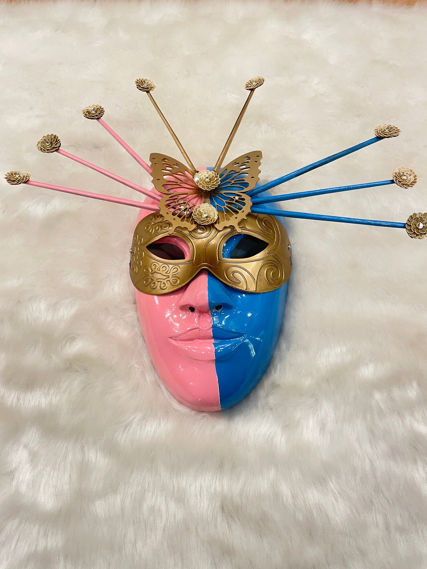 Vibrant Carnival: Colorful Venetian Mask Wall Decor