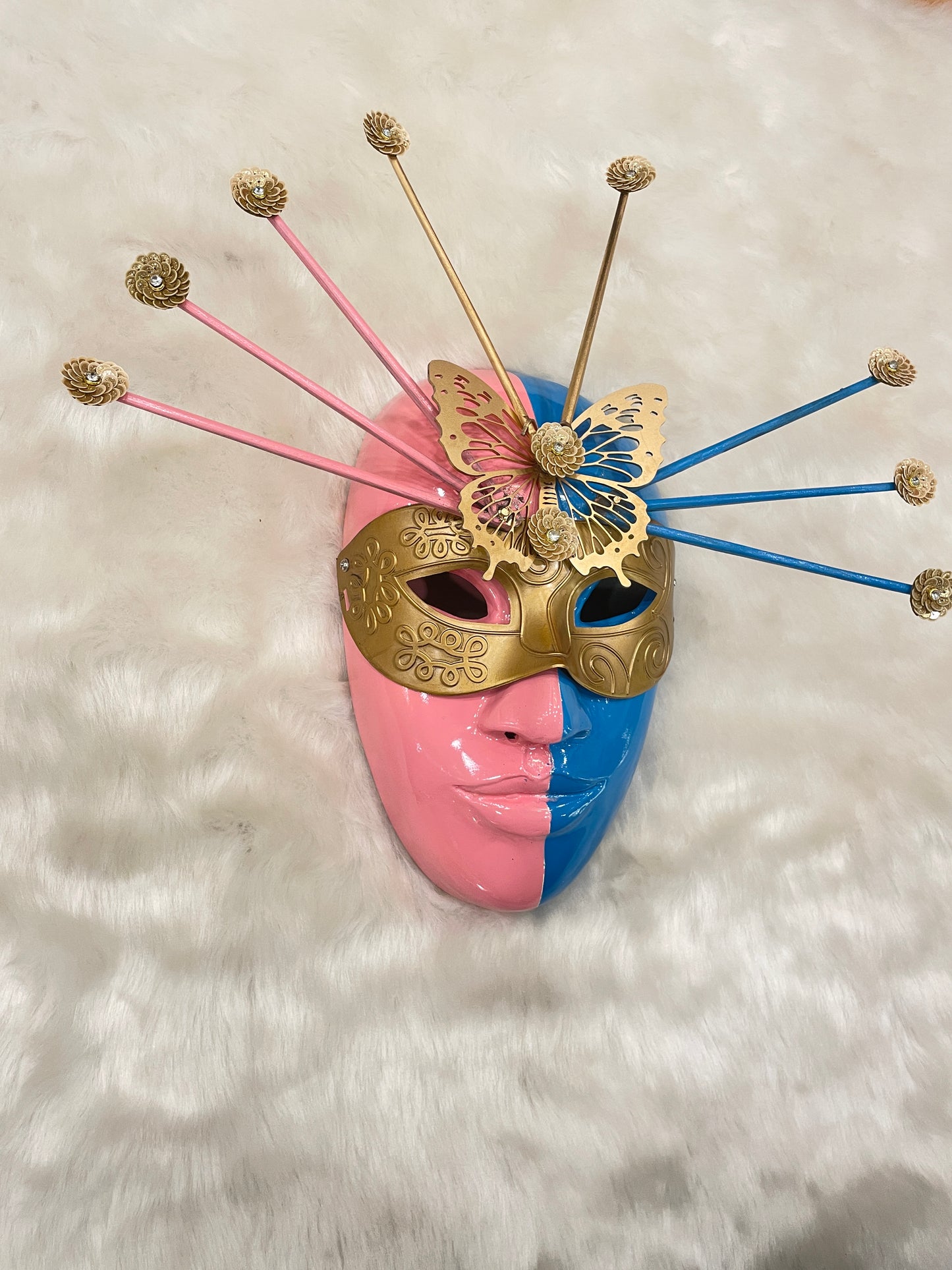 Vibrant Carnival: Colorful Venetian Mask Wall Decor