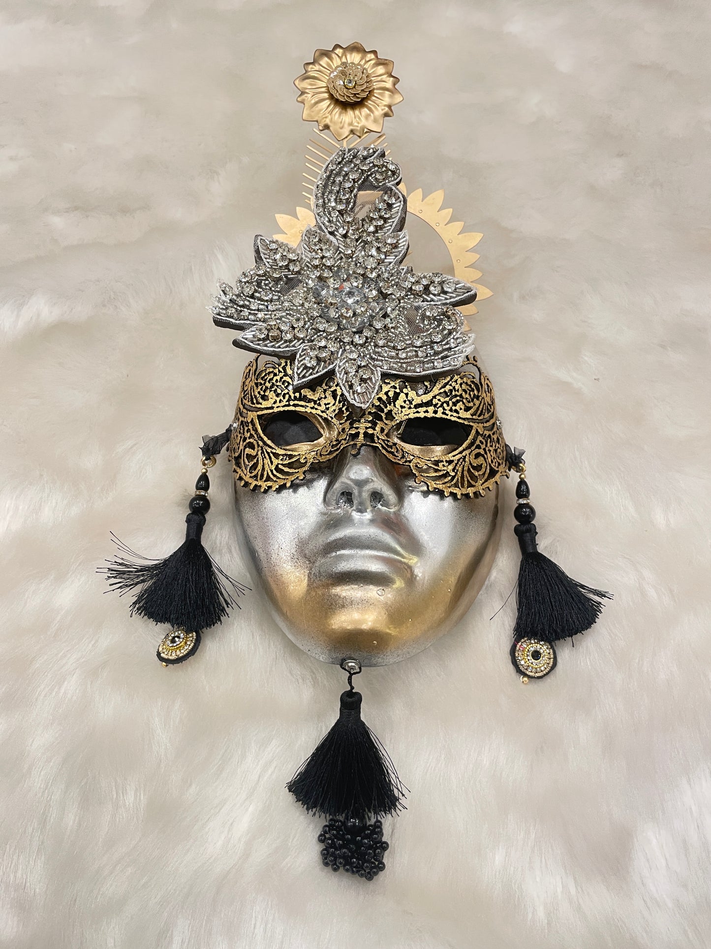 Venetian Party Mask in Black - Wall Decor