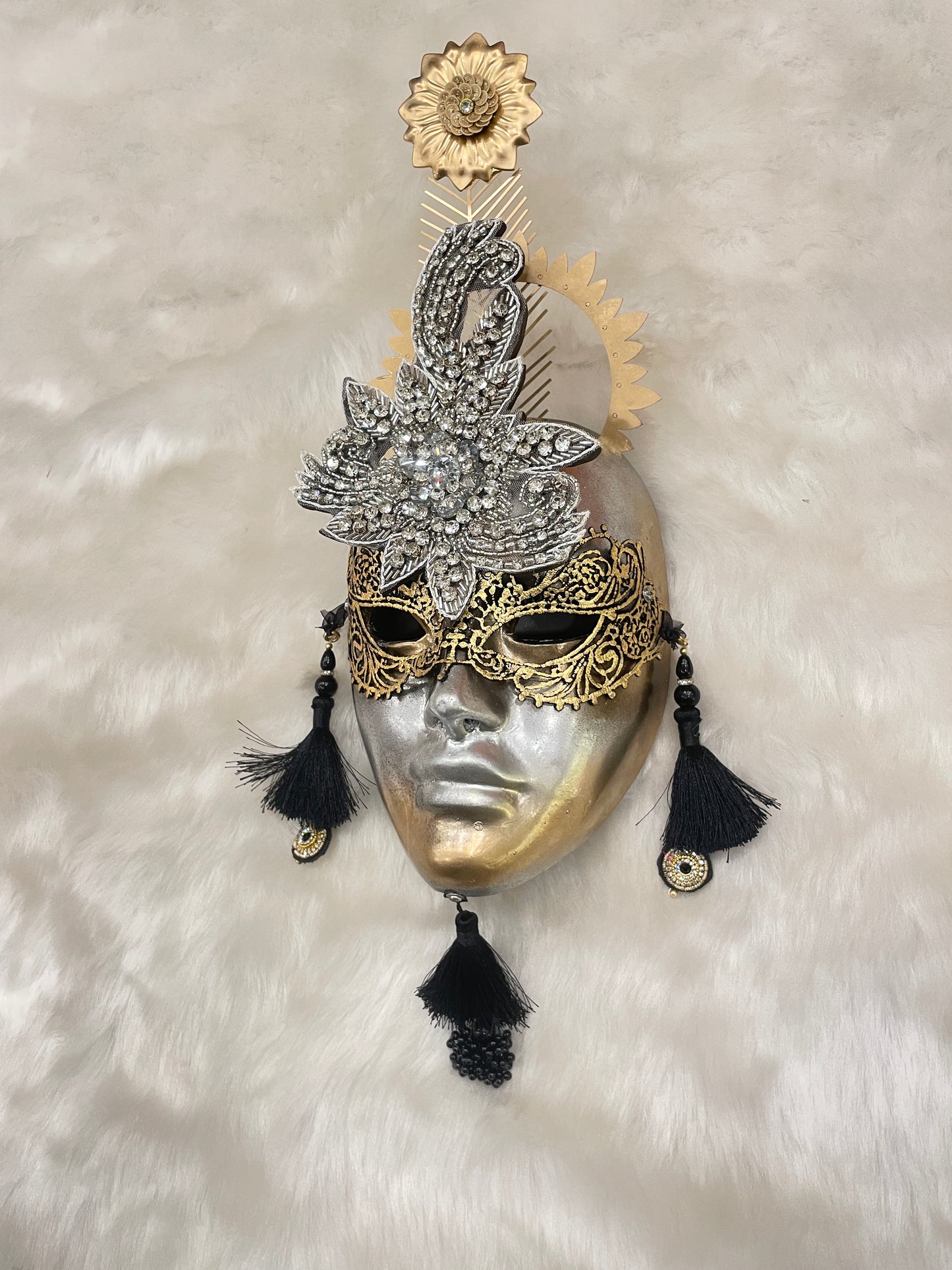 Venetian Party Mask in Black - Wall Decor