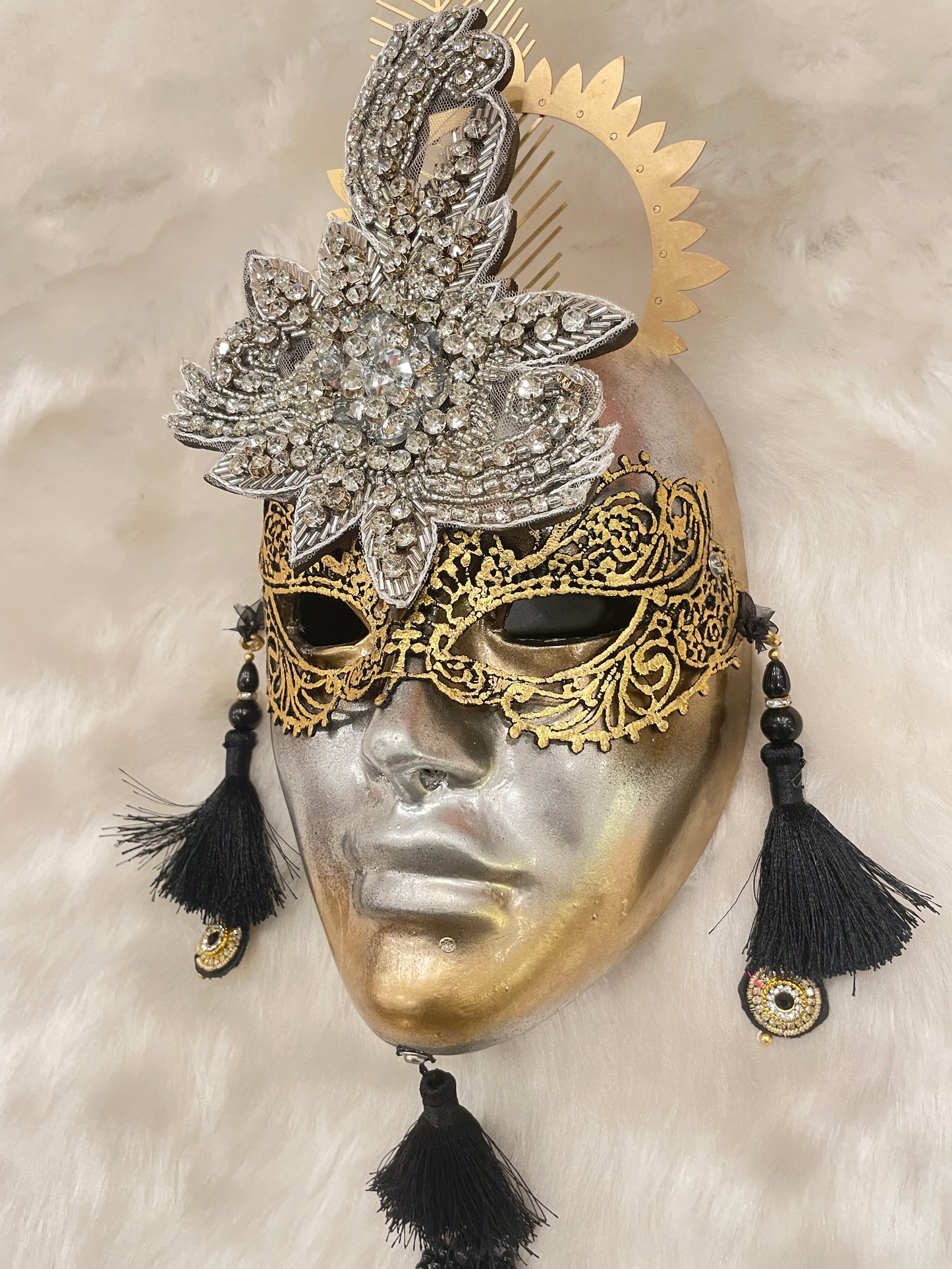 Venetian Party Mask in Black - Wall Decor