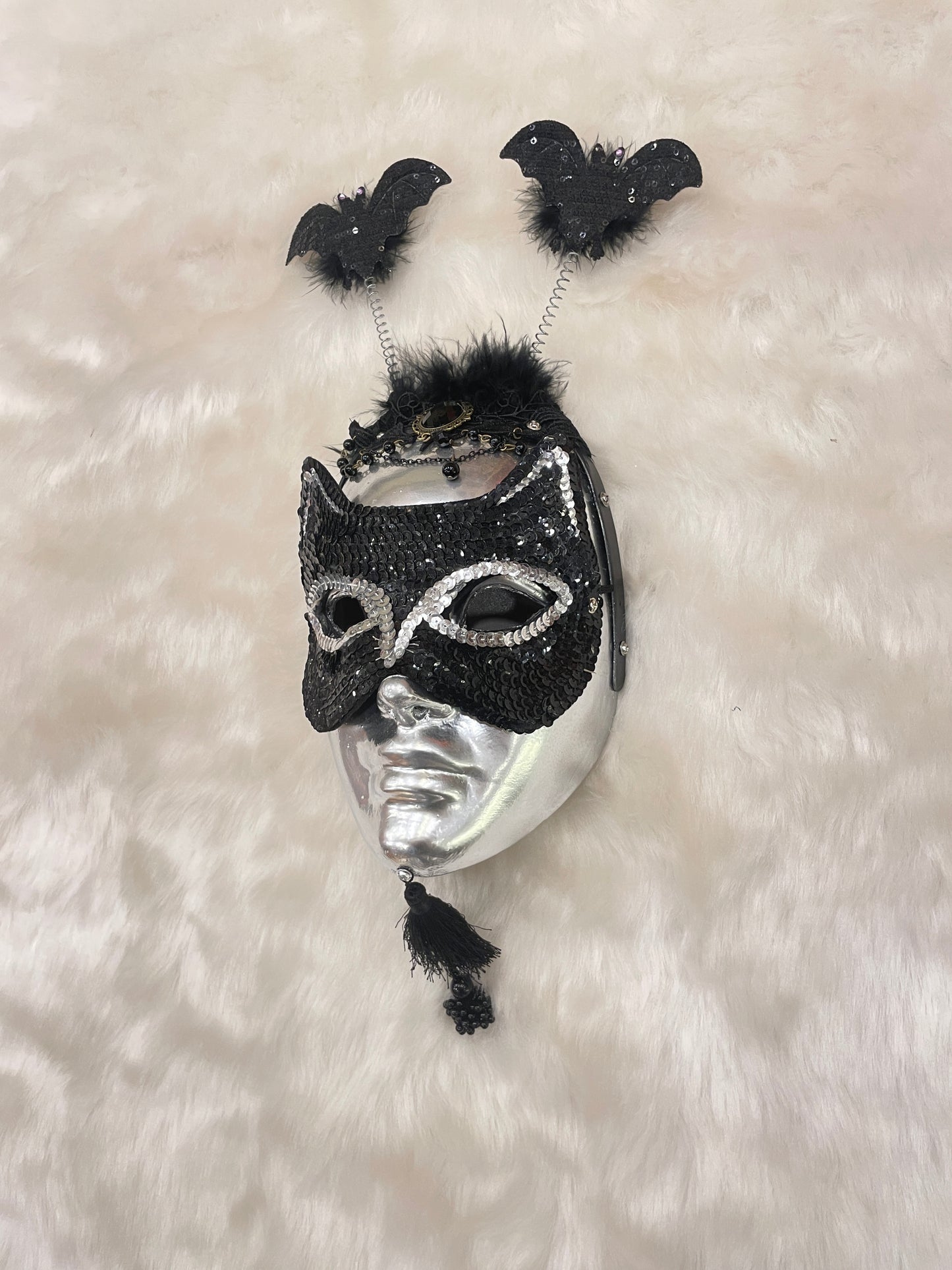 Venetian Party Mask in Black - Wall Decor