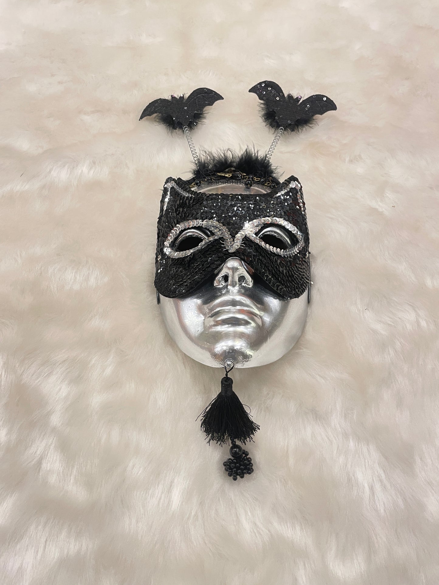 Venetian Party Mask in Black - Wall Decor