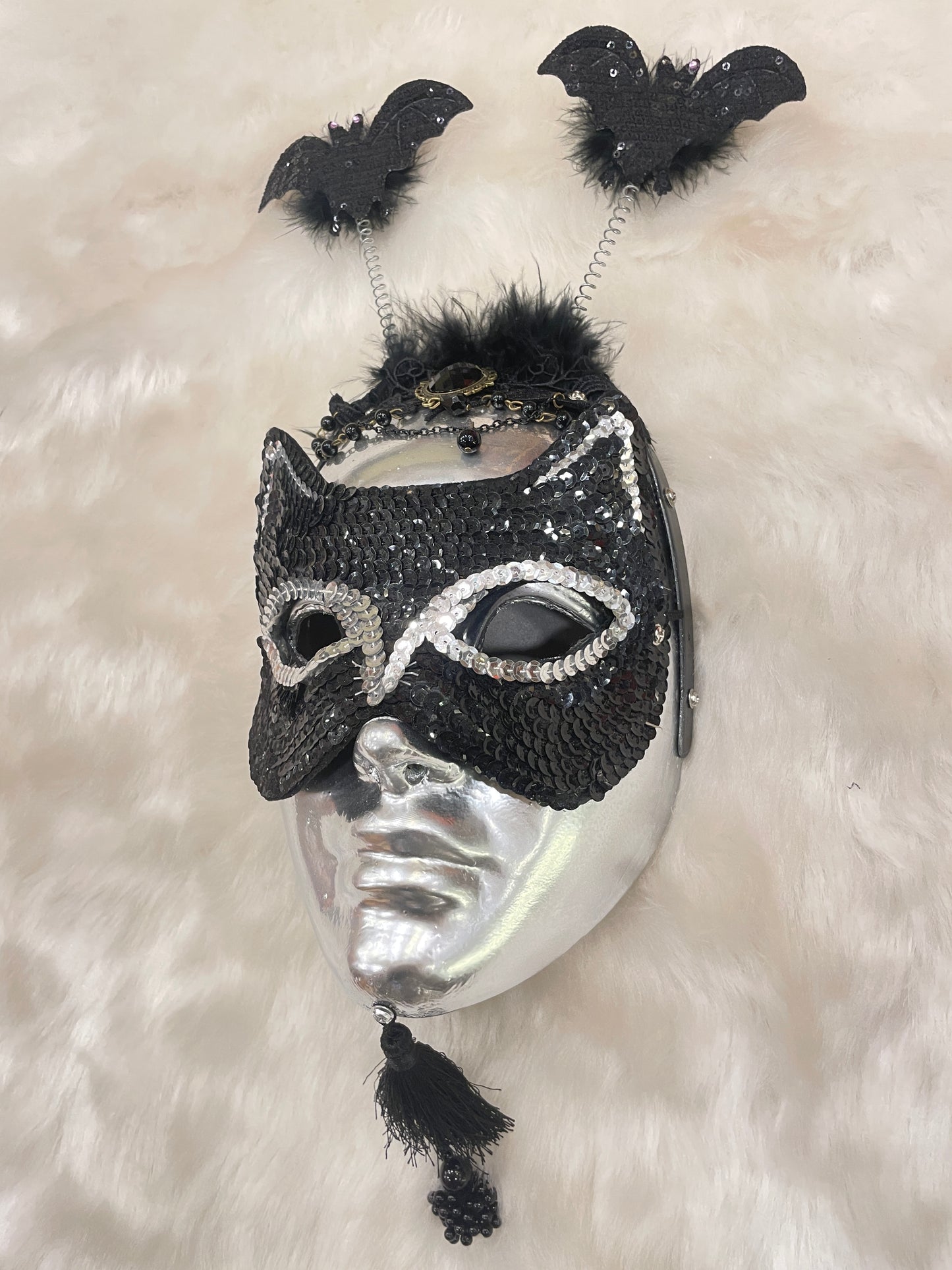 Venetian Party Mask in Black - Wall Decor