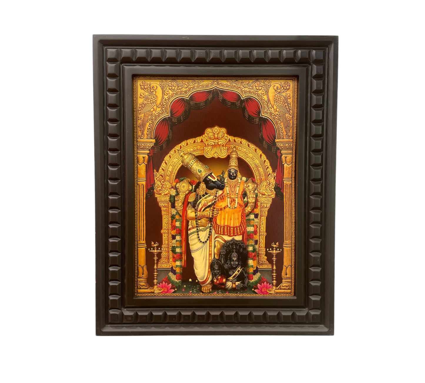 Bhoo Varaha Swamy Gold leafed art in Wooden frame