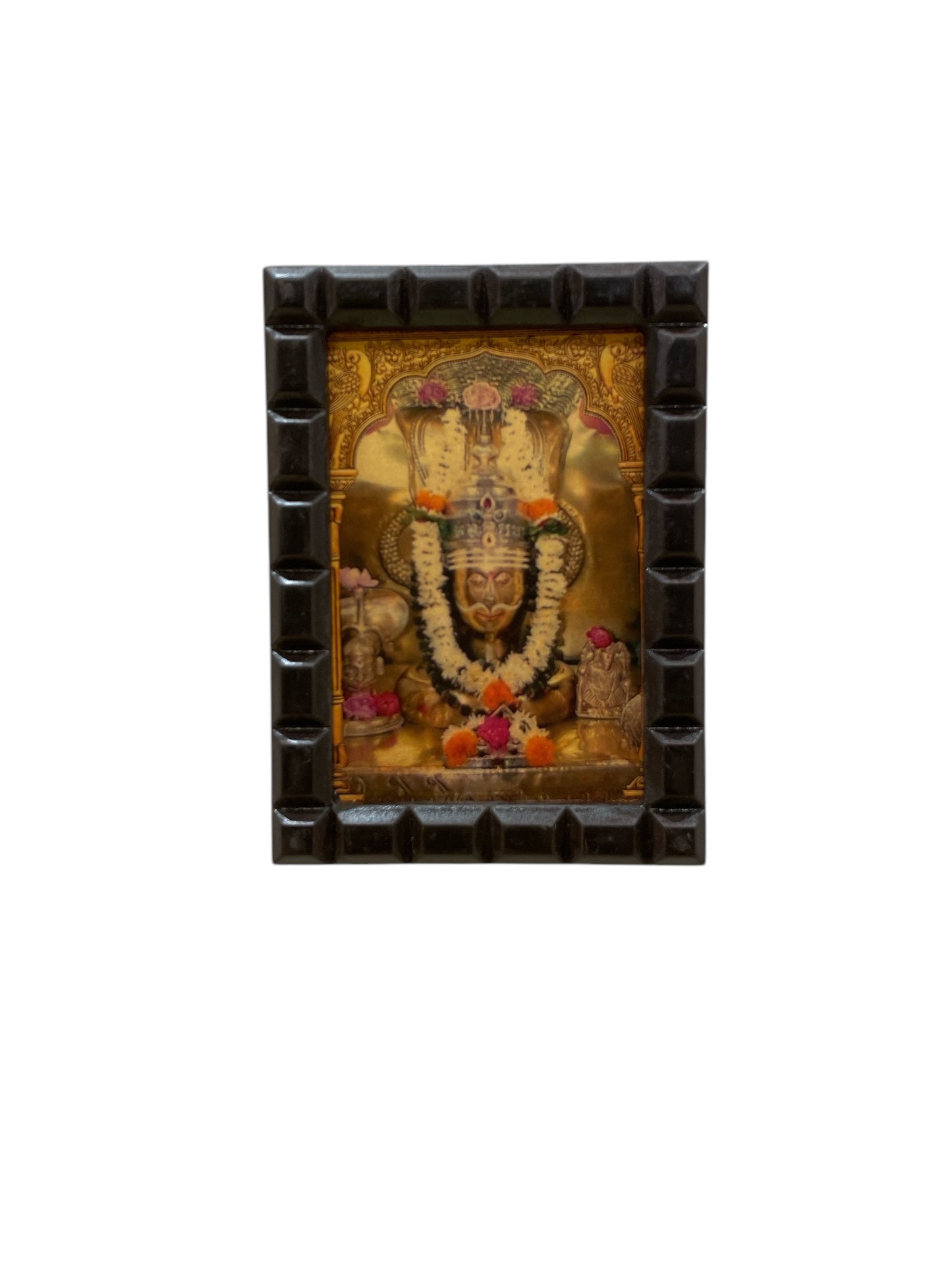 Shri Someshwara Gold Leaf Art in Wooden Frame