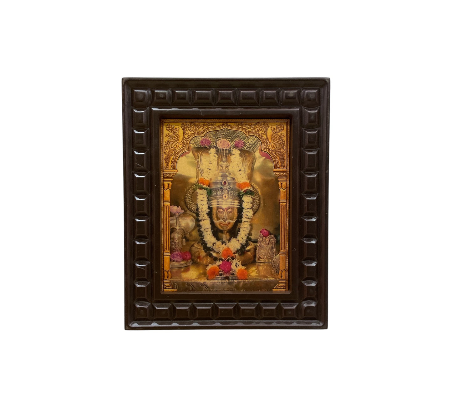 Shri Someshwara Gold Leaf Art in Wooden Frame