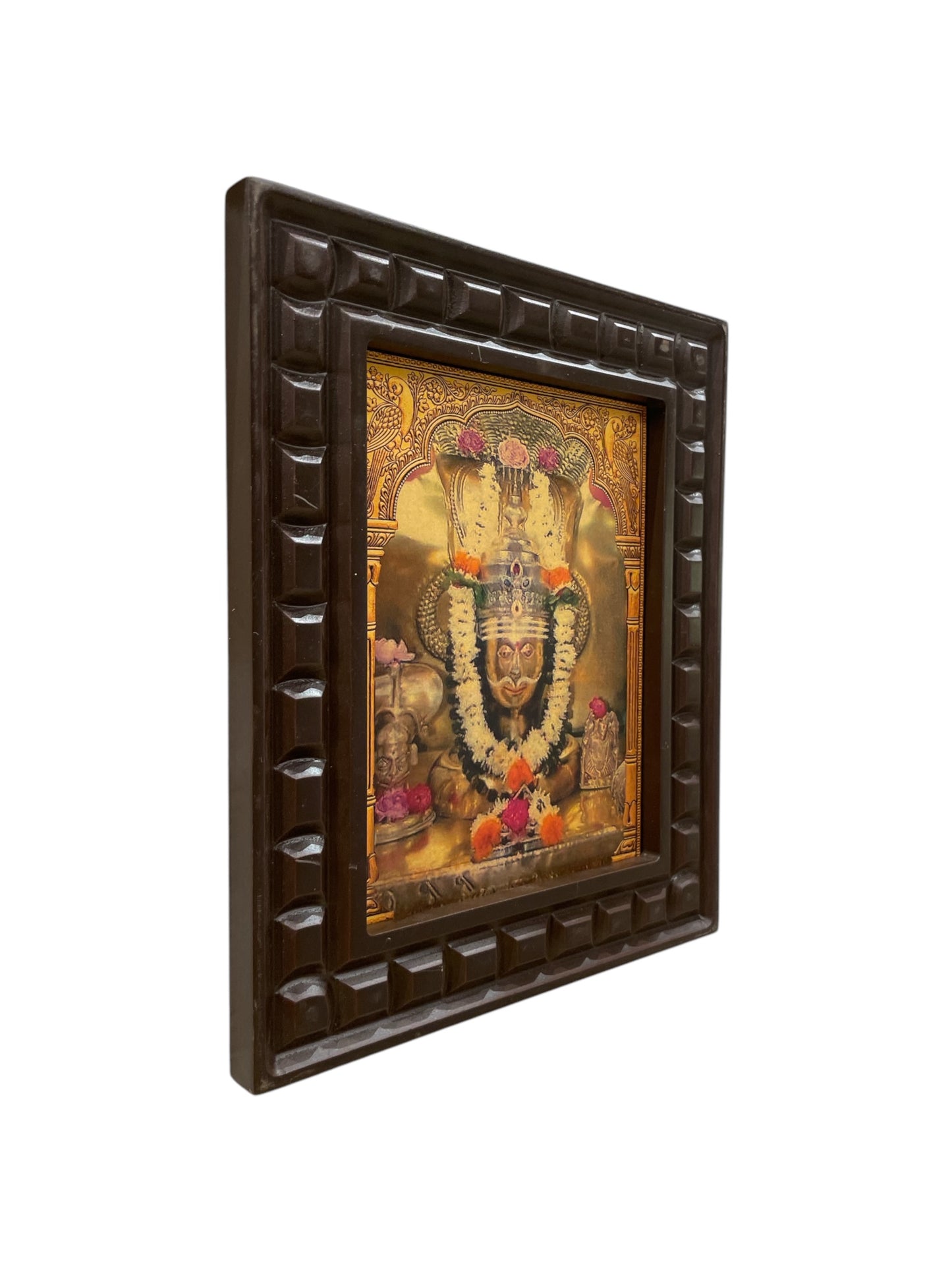 Shri Someshwara Gold Leaf Art in Wooden Frame