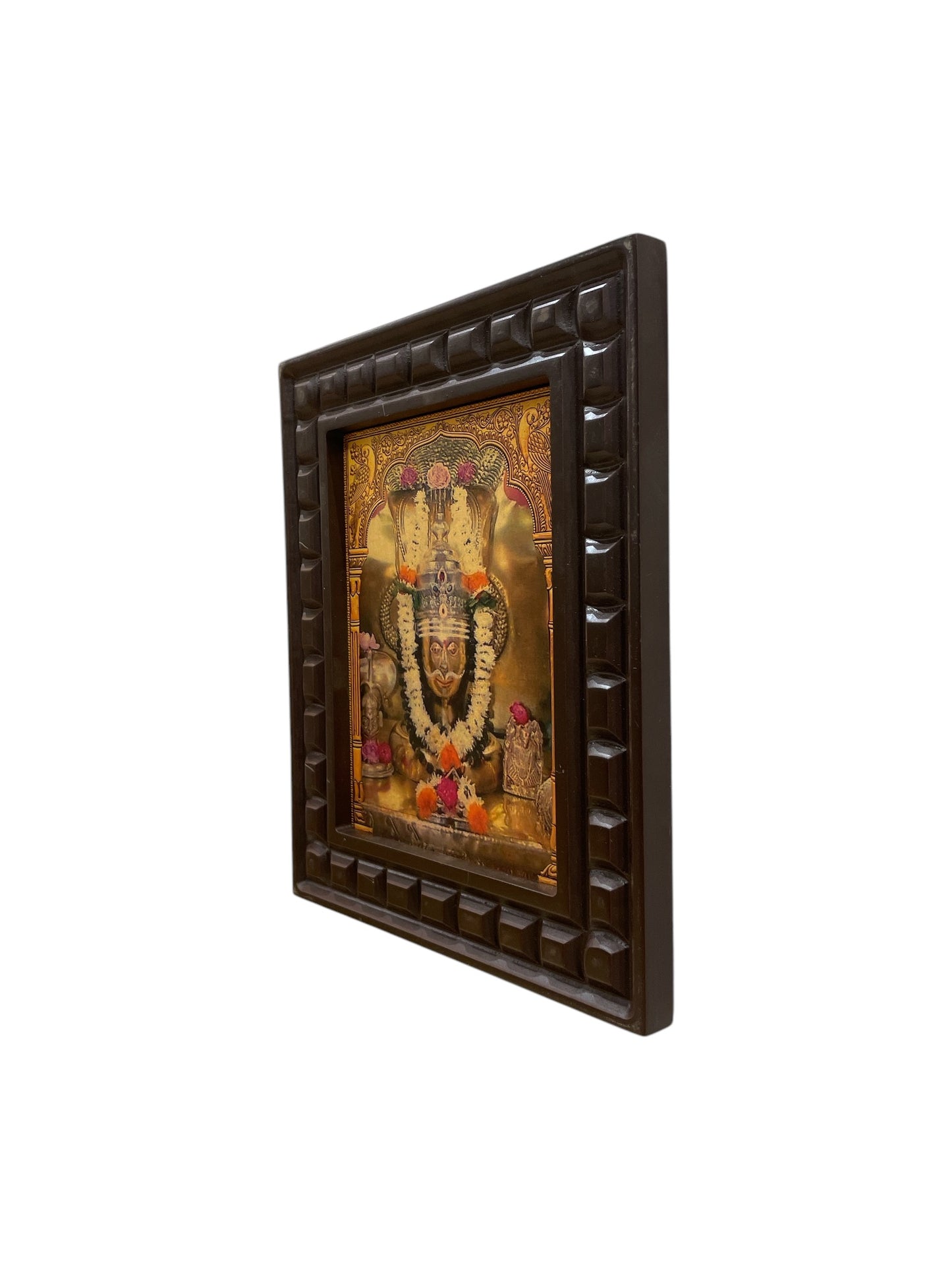 Shri Someshwara Gold Leaf Art in Wooden Frame