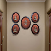 Brass 4 Musicians with Flower Vase Centerpiece Wall Art Set