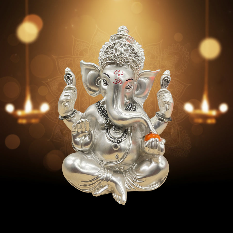 Silver laddoo Ganesha