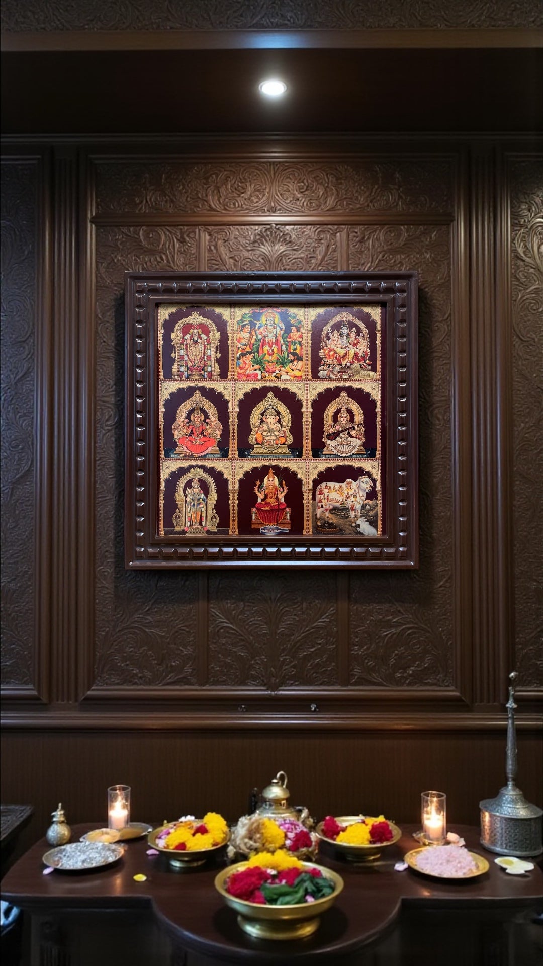 9 Gods in One Frame – Luxury Gold Leaf Spiritual Art -2