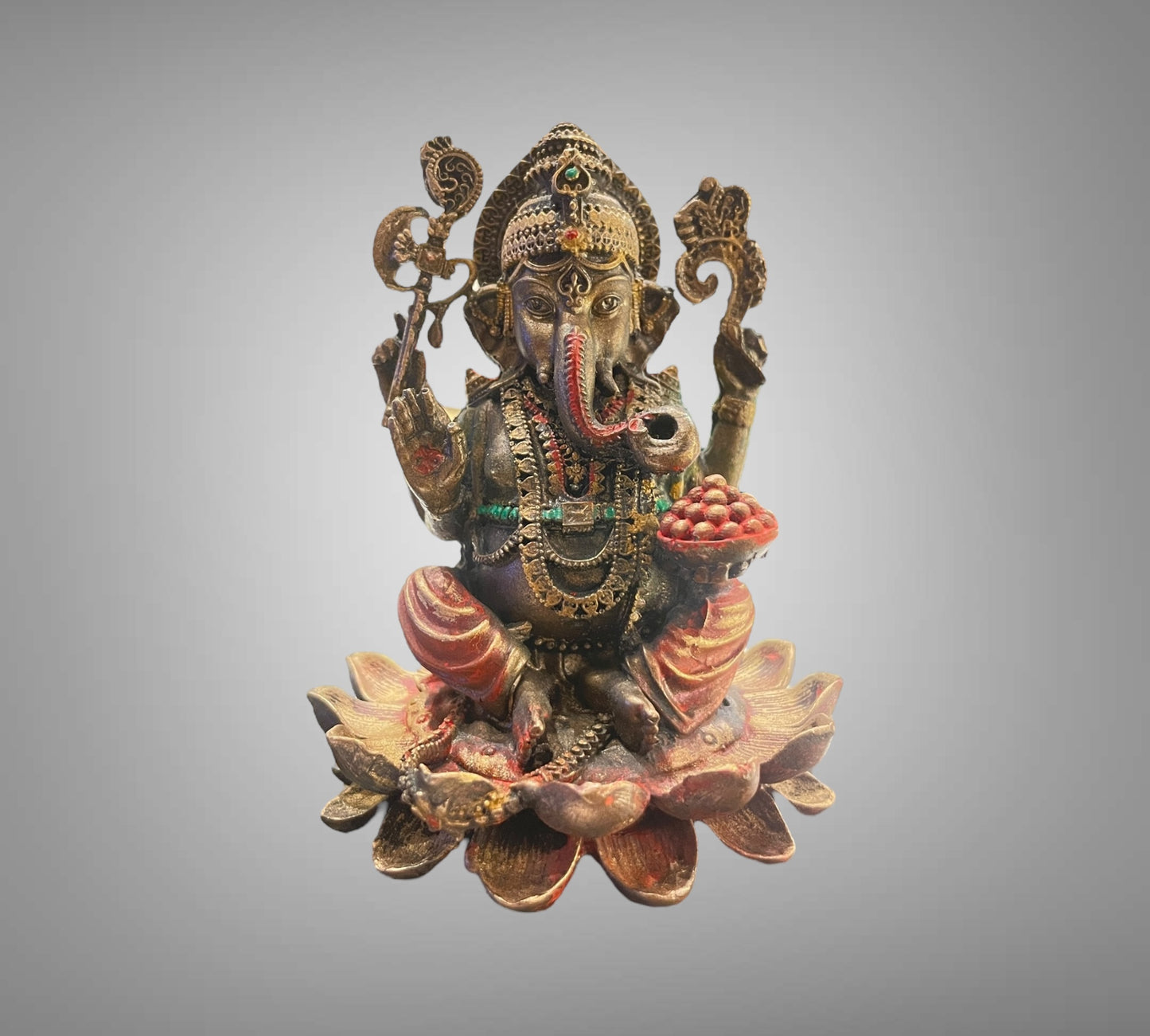 Bronze Ganesha and Lakshmi Devi