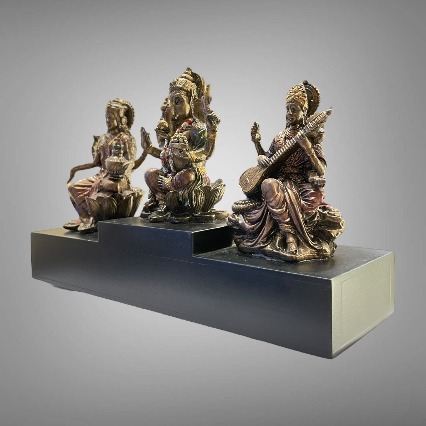 Bronze Lakshmi,Ganesha,Saraswathi (A Divine Trio)