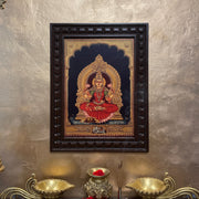 Lakshmi Gold Leafed Artwork with Polished Engineered Wooden Frame