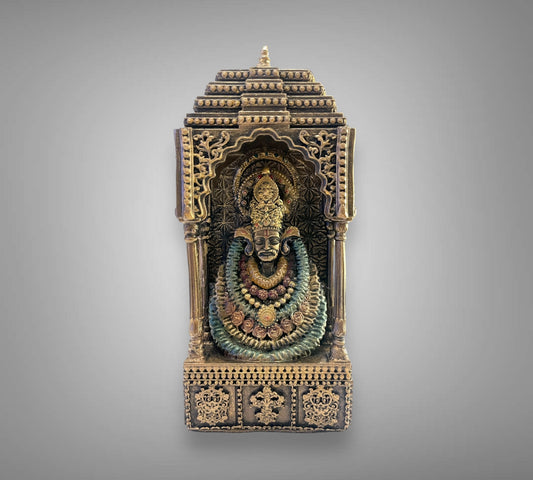 Divine Radiance: Bronze Khatu Shyamji Sculpture