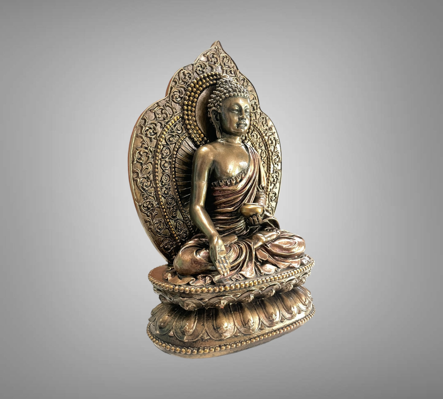 Tranquil Serenity: Bronze Meditating Buddha Sculpture