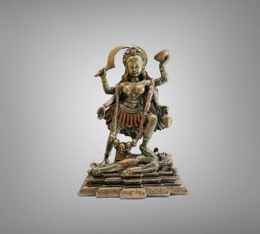 Eternal Power: Bronze Maha Kali Sculpture