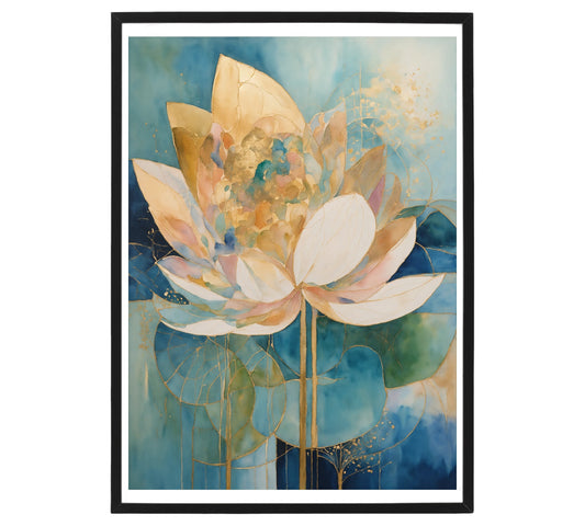 "Serene Floral Symphony" Original Acrylic Painting on Canvas - Without Frame