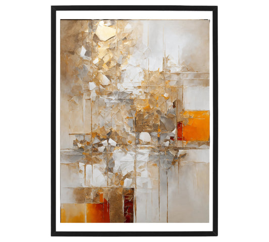 Original Acrylic Painting Harmony in Neutrals : Beige, White, Grey Painted on Canvas - without frame