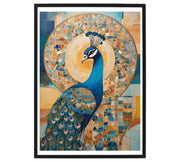 "Reflections of Nature - Peacock in Vibrant Hues" Original Acrylic Painting On Canvas Without Frame