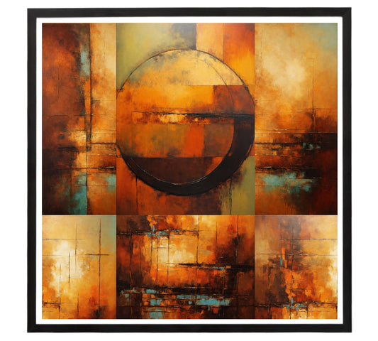 Rustic Abstract Art Paint on Canvas - without frame