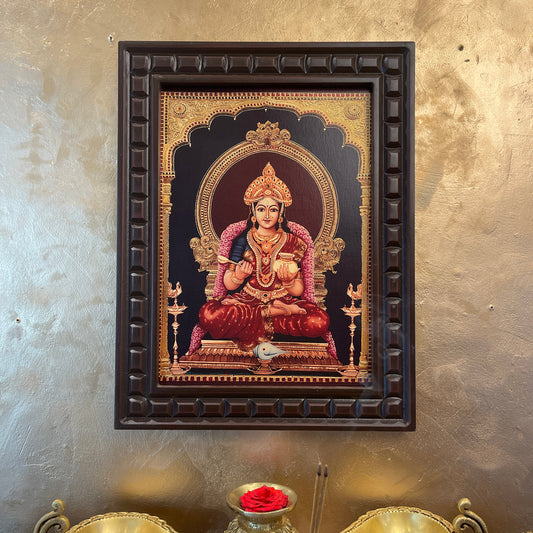 Annapurna Gold Leafed Artwork with Wooden Frame