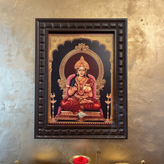 Annapurna Gold Leafed Artwork with Wooden Frame