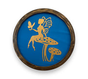 Ethereal Wings: Metal Art Lady Butterfly on Mushroom
