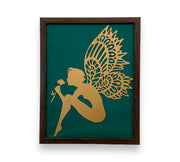 Sylvan Serenity Metal Art Lady with Butterfly Wings