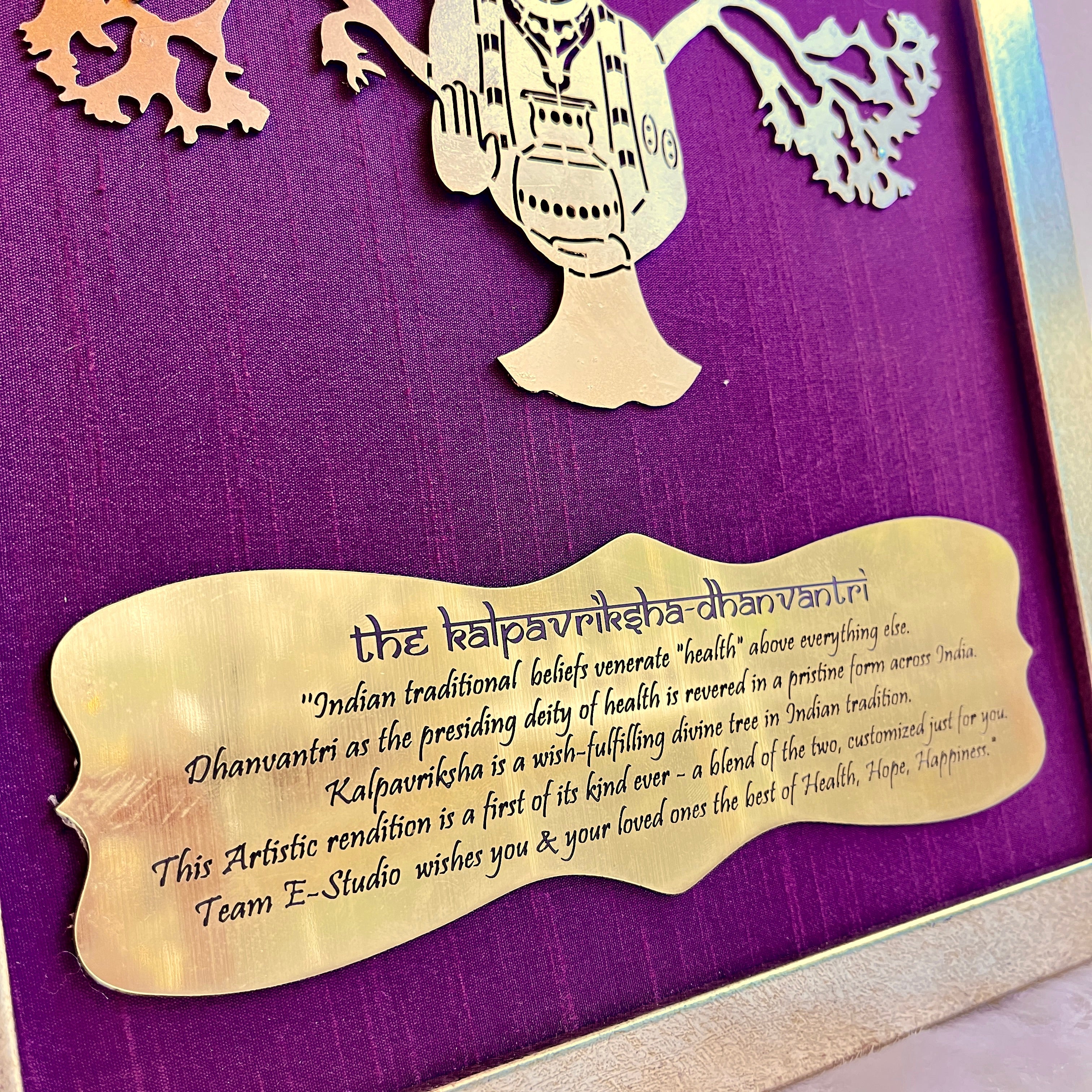 Dhanvantri with Purple silk background