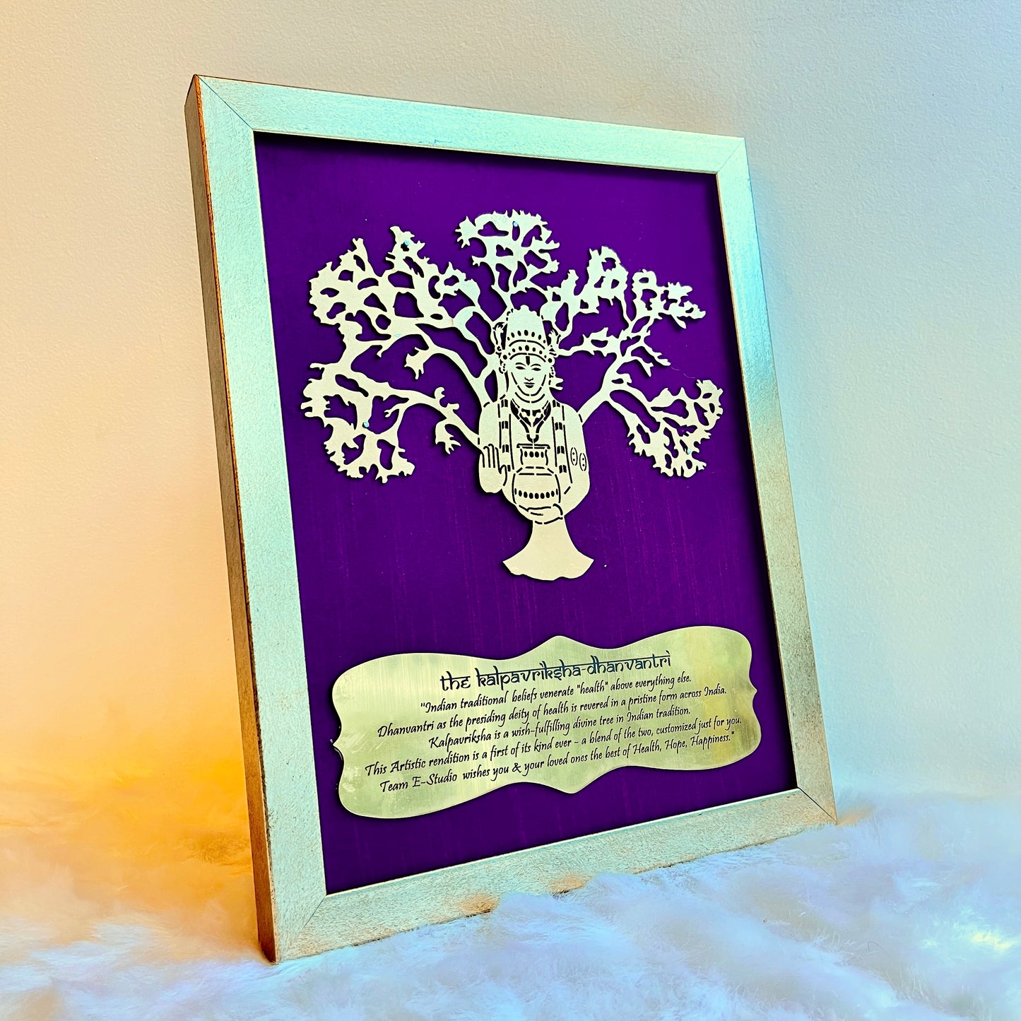 Dhanvantri with Purple silk background