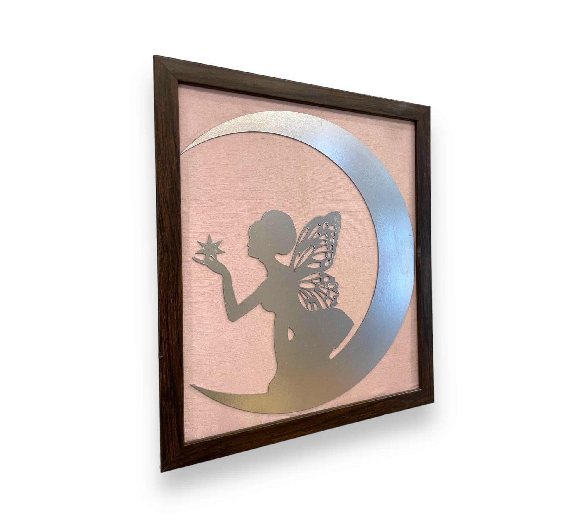 Skyborne Reverie: Metal Art Lady of the Sky on Moon