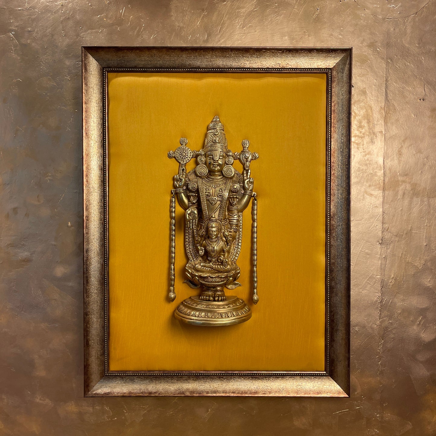 Thirupathi Balaji with Lakshmi Brass Wall Art