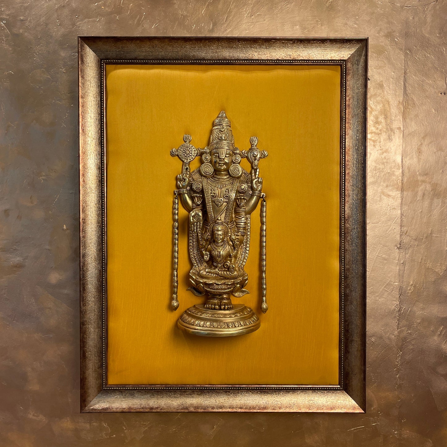 Thirupathi Balaji with Lakshmi Brass Wall Art