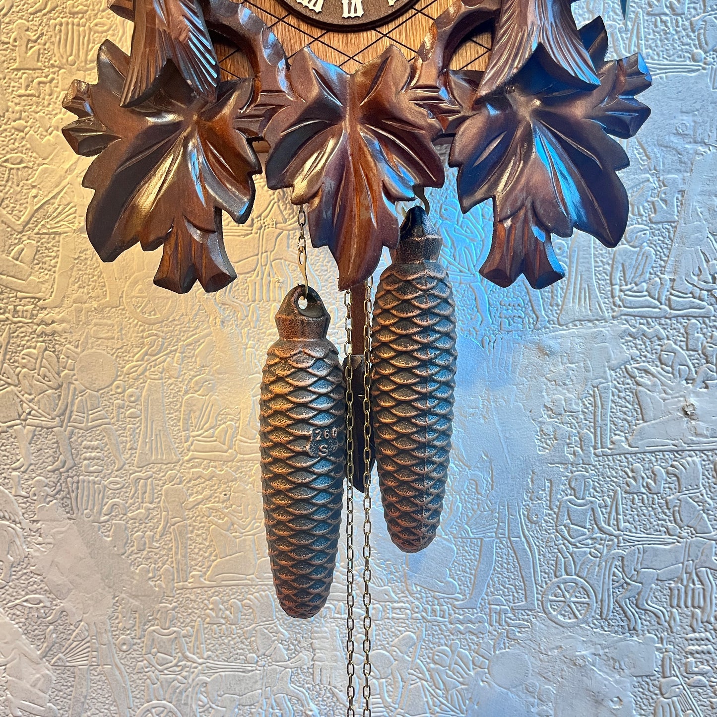 Original German Cuckoo Clock 8 day Movement Cuckoo bird & Maple leaf