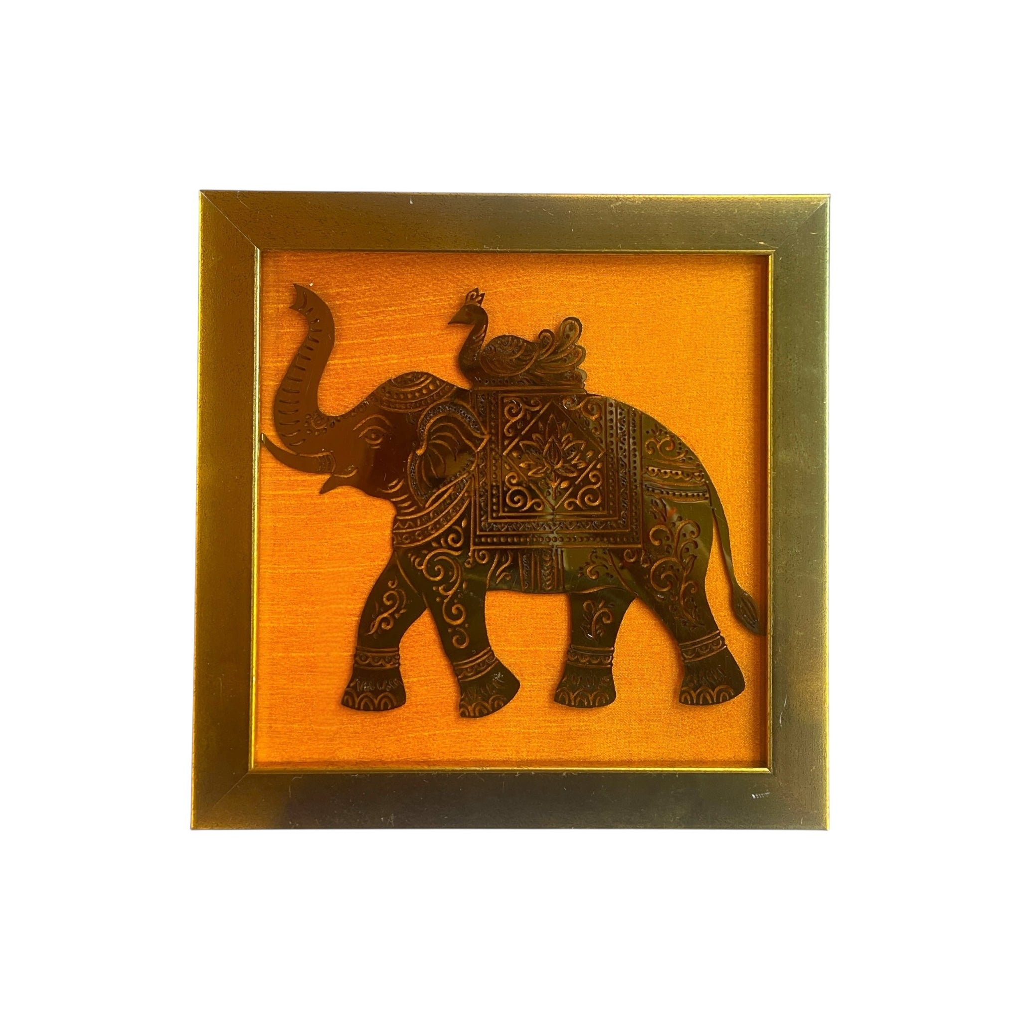 Auspicious Indian Elephant & Peacock Wall Décor