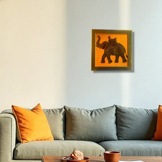 Auspicious Indian Elephant & Peacock Wall Décor
