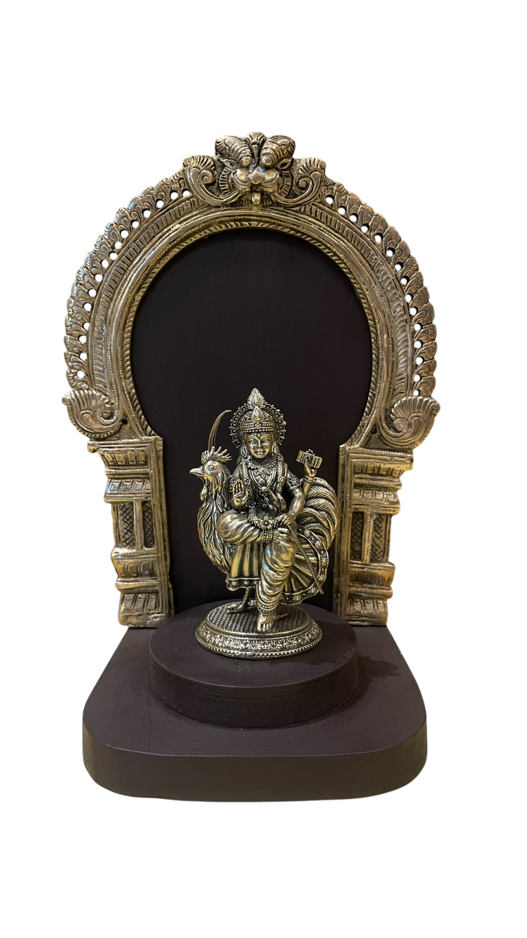 Brass statue wall
