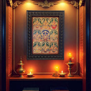 Astalakshmi -3 Gold Leafed Art With Wooden Frame