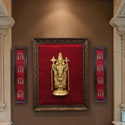 Brass Tirupati Balaji with Ashtalakshmi Wall Decor | Premium Divine Brass Frame Set.