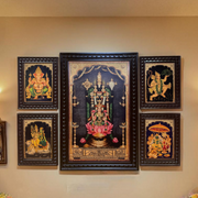 Tirupati Balaji Gold Leaf Art Frame | Luxury Wall Decor for Home & Office