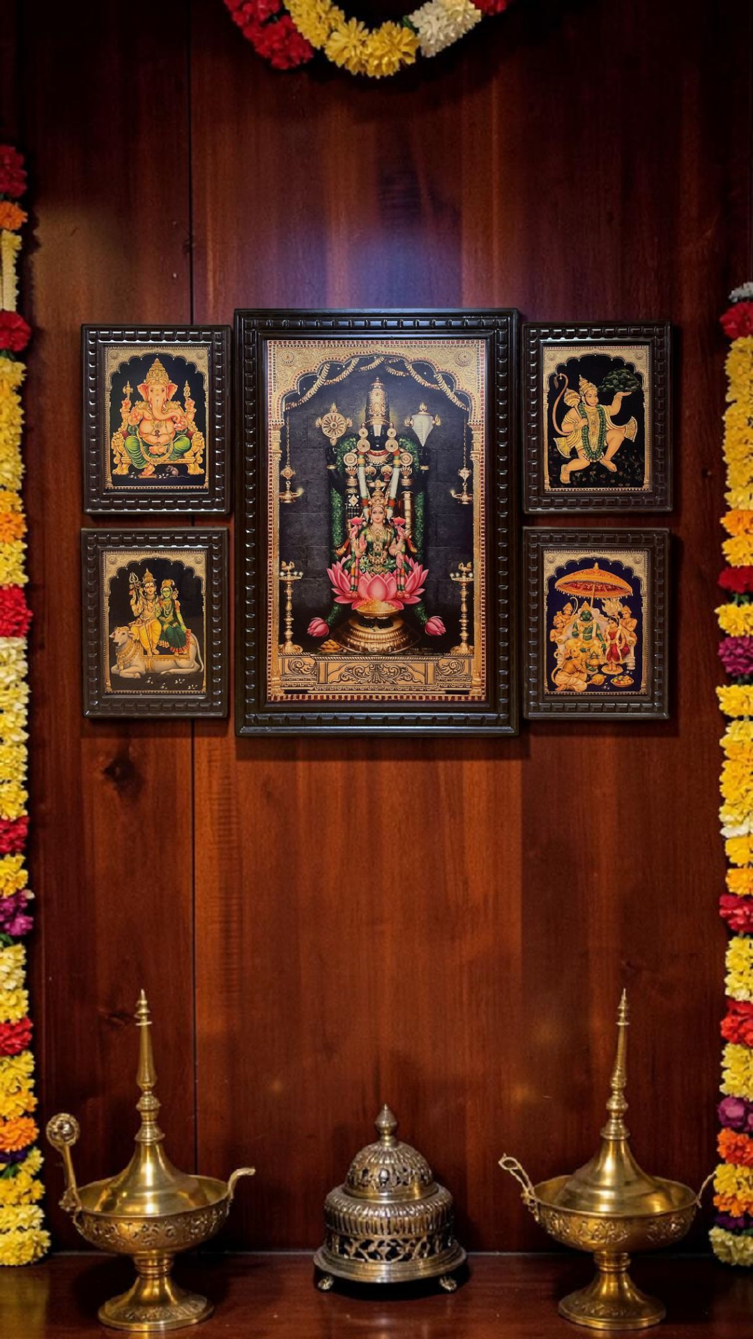 Tirupati Balaji Gold Leaf Art Frame | Luxury Wall Decor for Home & Office
