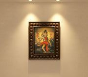 Ardhanareshwar - 2 Gold Leafed Art with Wooden Frame