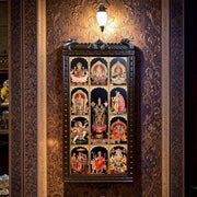 11 Gods Gold Leaf Art Frame | Divine Multi God Wall Decor