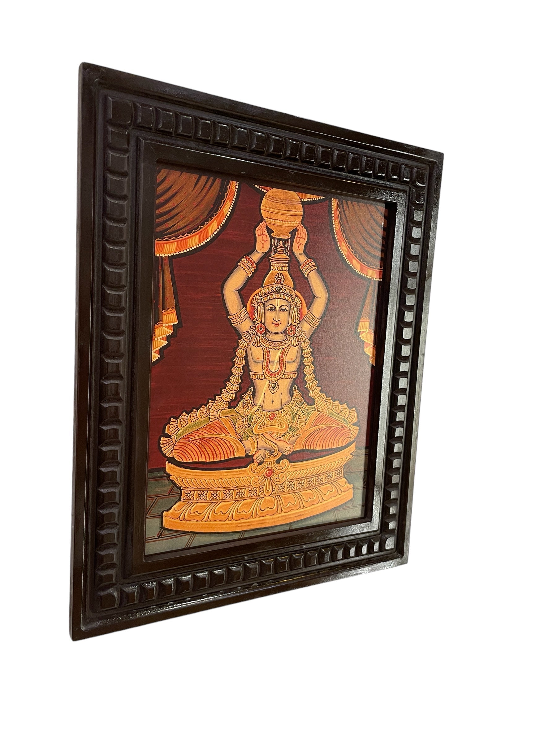 Dhanvantri Gold Leafed Art  With Wooden Frame